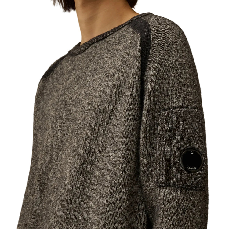 Crewneck Lens Fleece Knit