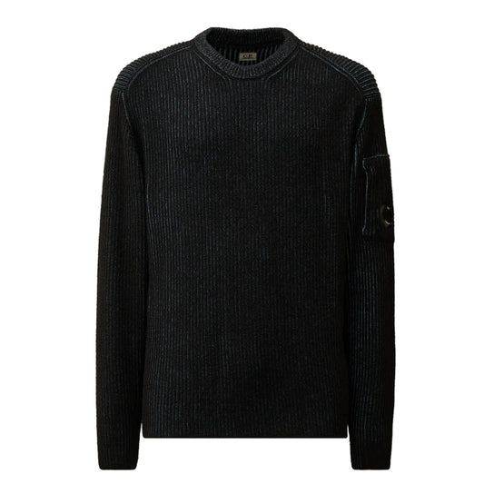 Fleece Knit Crewneck Lens Jumper