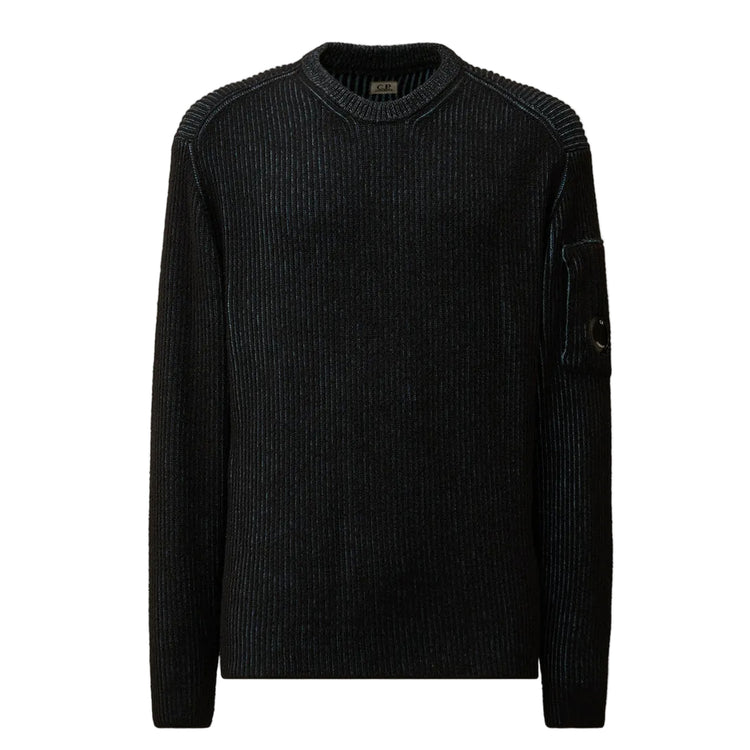 Fleece Knit Crewneck Lens Jumper