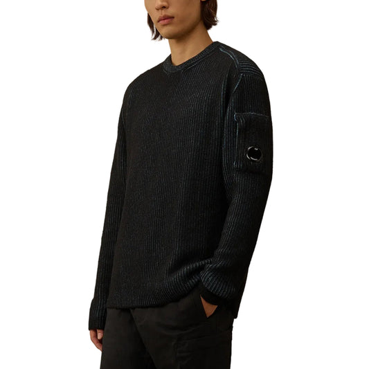 Fleece Knit Crewneck Lens Jumper