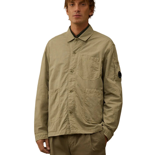 Diagonal Flatt Nylon Lens Overshirt
