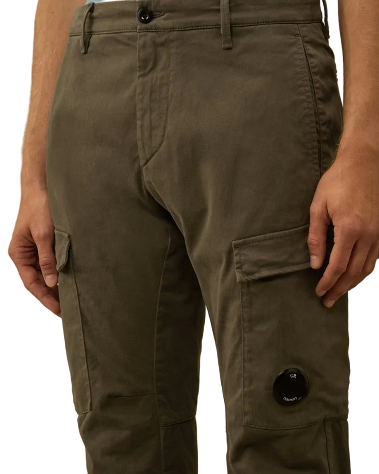 Stretch Satin Lens Cargo Pants