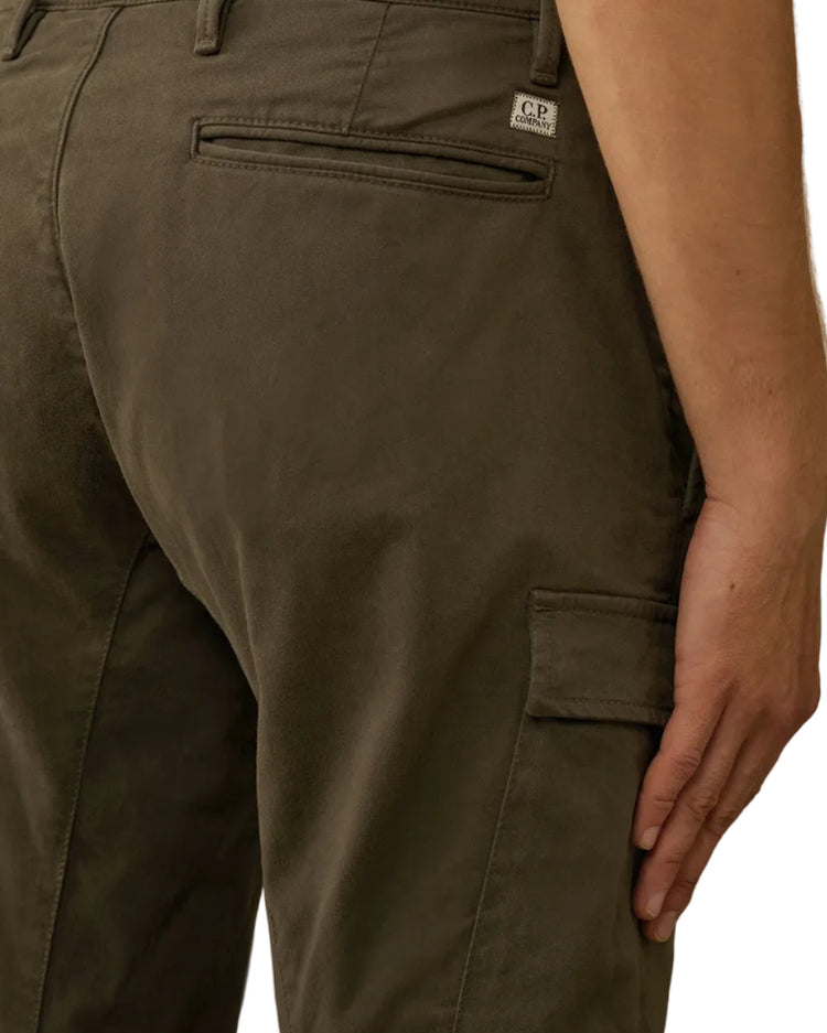 Stretch Satin Lens Cargo Pants