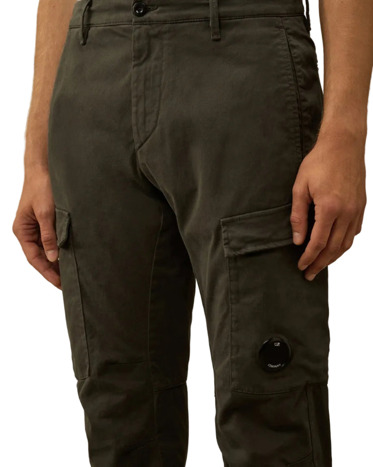 Stretch Satin Lens Cargo Pants