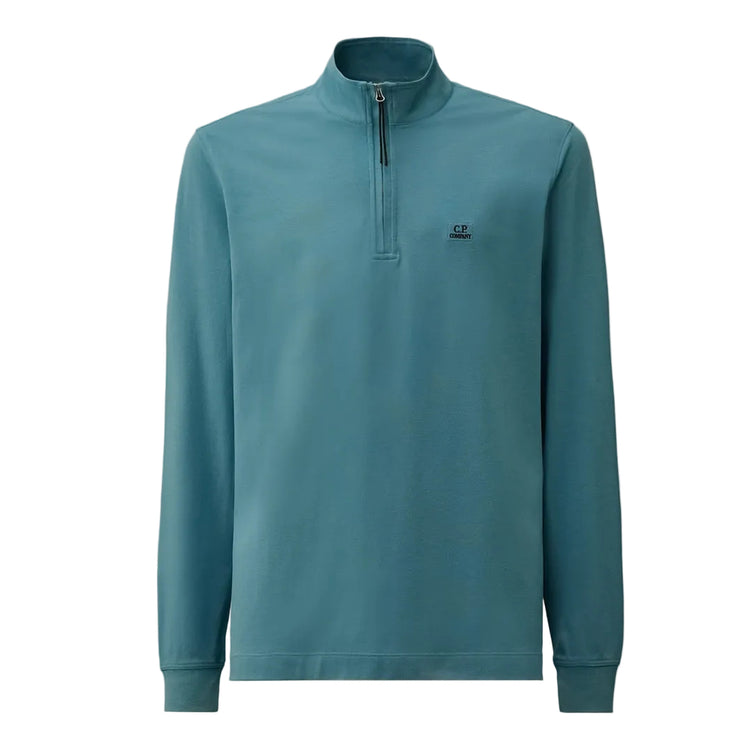 Long Sleeve Stretch Piquet Zipped Polo - Casual Basement