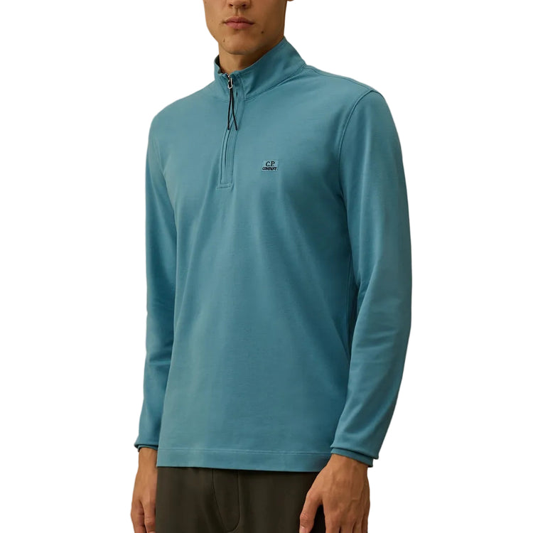 Long Sleeve Stretch Piquet Zipped Polo - Casual Basement