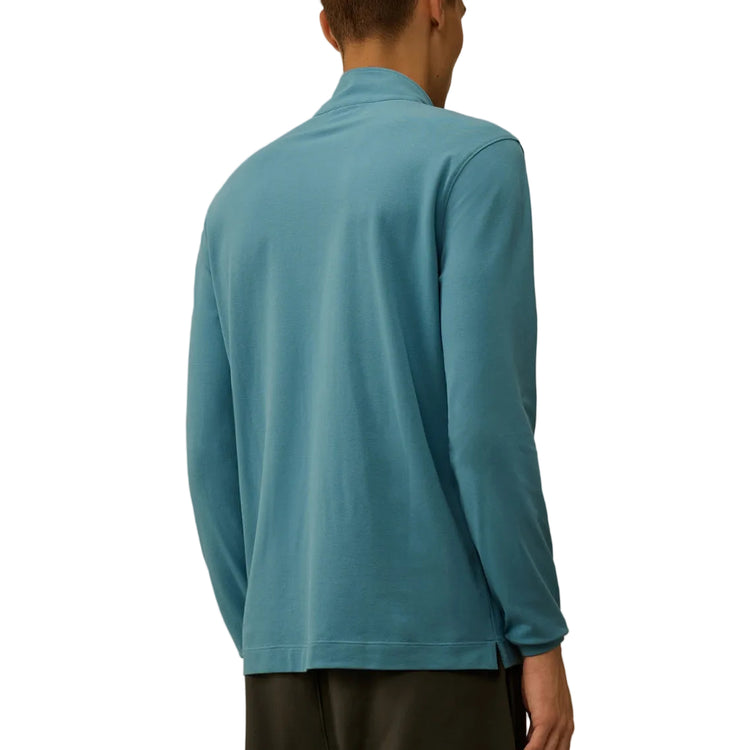 Long Sleeve Stretch Piquet Zipped Polo - Casual Basement