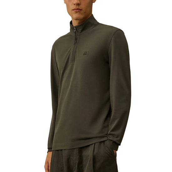 Long Sleeve Stretch Piquet Zipped Polo - Casual Basement
