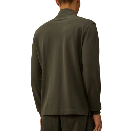 Long Sleeve Stretch Piquet Zipped Polo - Casual Basement