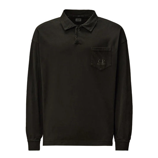 Long Sleeve Pocket Logo Jersey Polo - Casual Basement