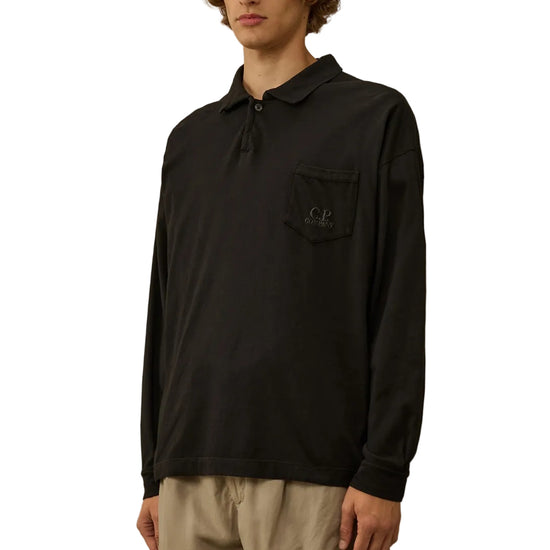Long Sleeve Pocket Logo Jersey Polo - Casual Basement