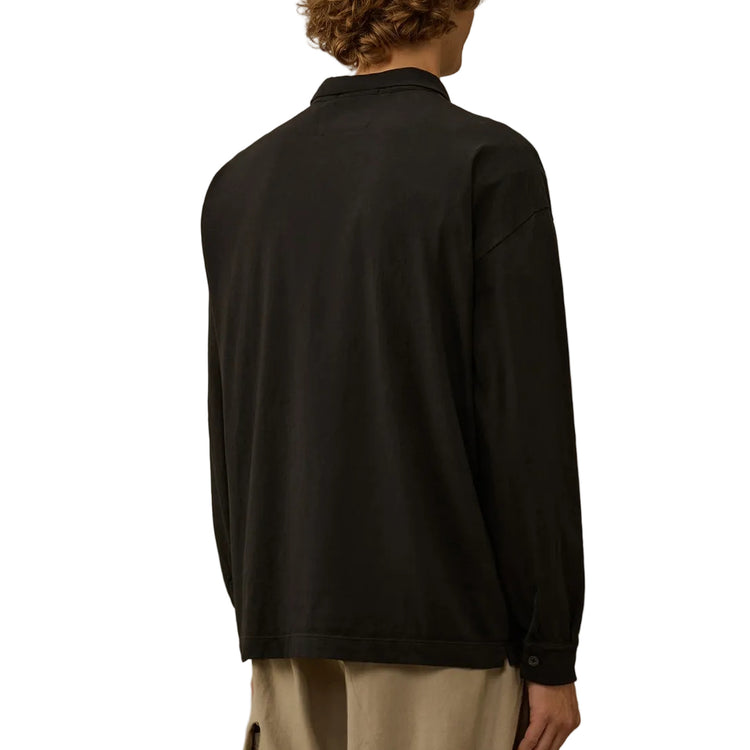 Long Sleeve Pocket Logo Jersey Polo - Casual Basement