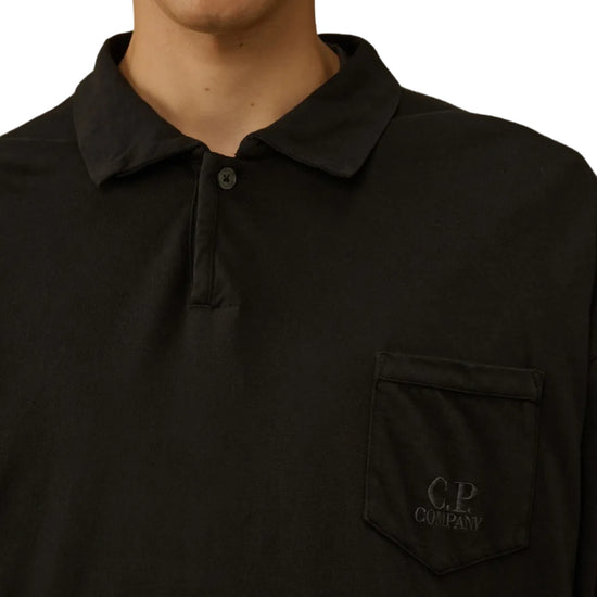 Long Sleeve Pocket Logo Jersey Polo - Casual Basement