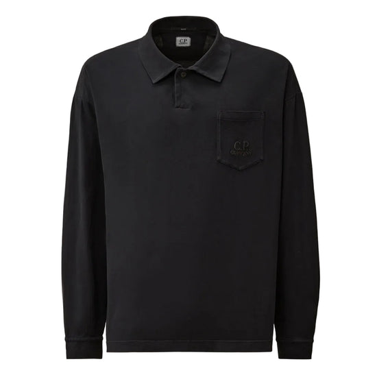 Long Sleeve Pocket Logo Jersey Polo - Casual Basement