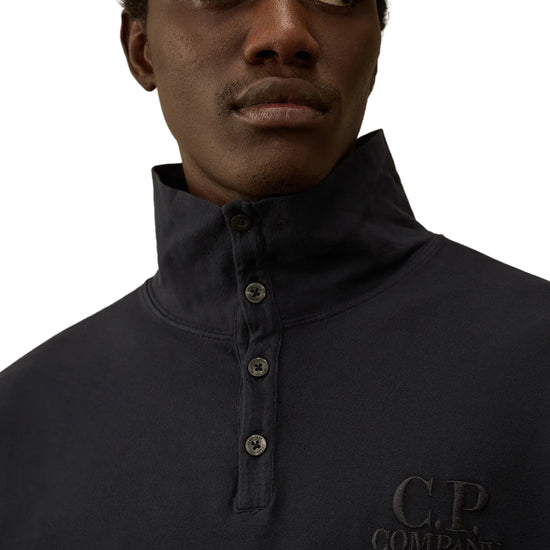 Long Sleeve Embroidered Logo Jersey Polo - Casual Basement