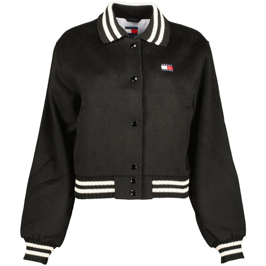Ladies Cropped Wool Varsity Jacket