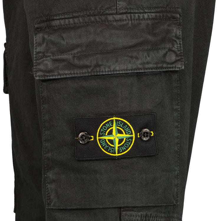 Stretch Cotton 'OLD' Effect Cargo Pants