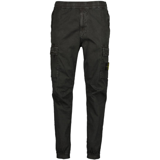 Stretch Cotton 'OLD' Effect Cargo Pants