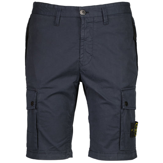 Cotton Twill Cargo Bermuda Shorts