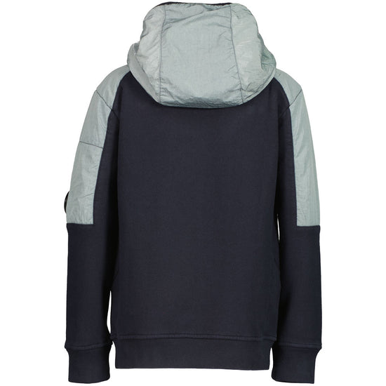 C.P. Junior Zip Up Mixed Hooded Lens Sweatshirt - Casual Basement