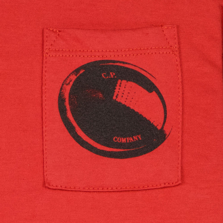 C.P. Junior Long Sleeve Lens Print Pocket T-Shirt - Casual Basement