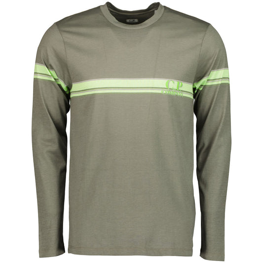 C.P. Long Sleeve Textured Logo T-Shirt - Casual Basement