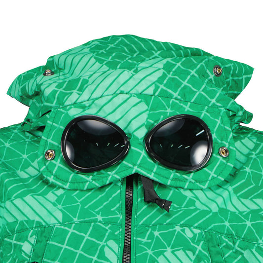 C.P. Company Junior Camo Net Hooded Goggle Jacket - Casual Basement