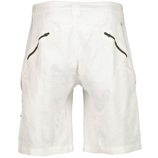 C.P. Plated Linen Lens Cargo Shorts - Casual Basement