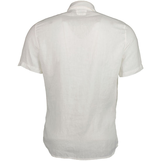 C.P. Company Short Sleeve Linen Pocket Shirt - Casual Basement
