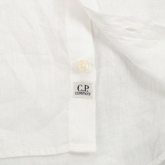 C.P. Company Short Sleeve Linen Pocket Shirt - Casual Basement