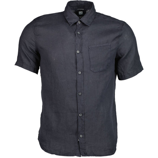 C.P. Company Short Sleeve Linen Pocket Shirt - Casual Basement