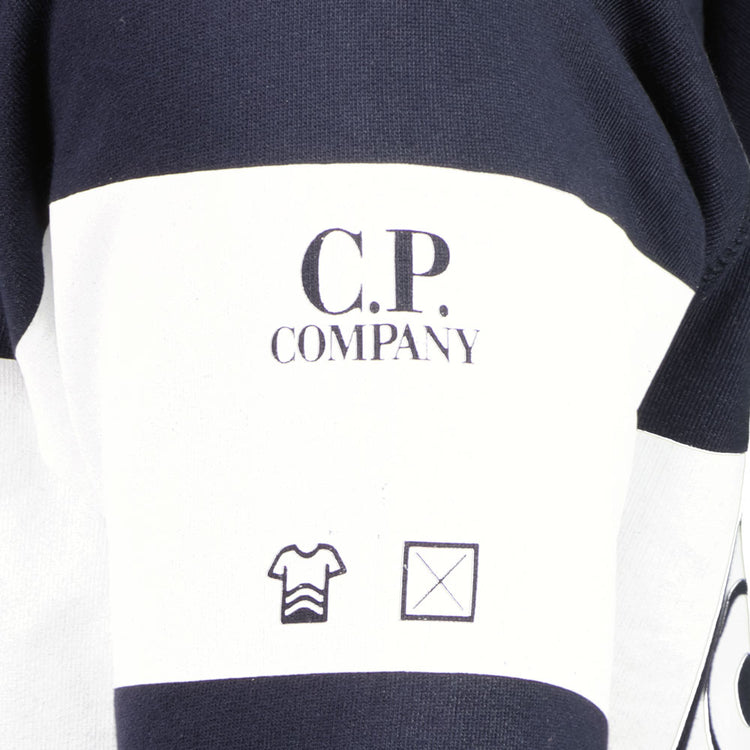 C.P. Hooded Text Print Sweatshirt - Casual Basement