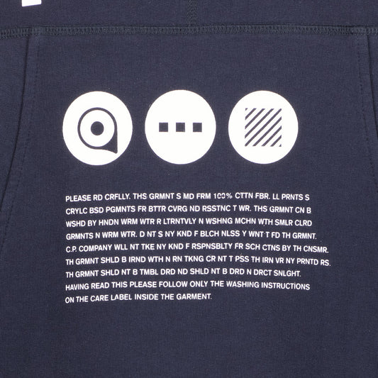 C.P. Hooded Text Print Sweatshirt - Casual Basement