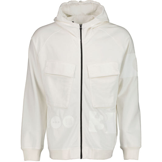 C.P. Text Print Zip Hoodie - Casual Basement
