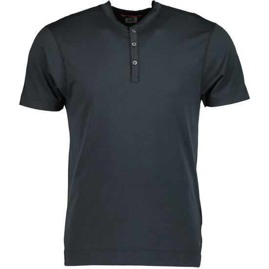 C.P. Company Button Up Logo Print T-Shirt - Casual Basement