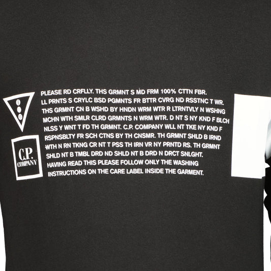 C.P. Text Print Long Sleeve T-Shirt - Casual Basement