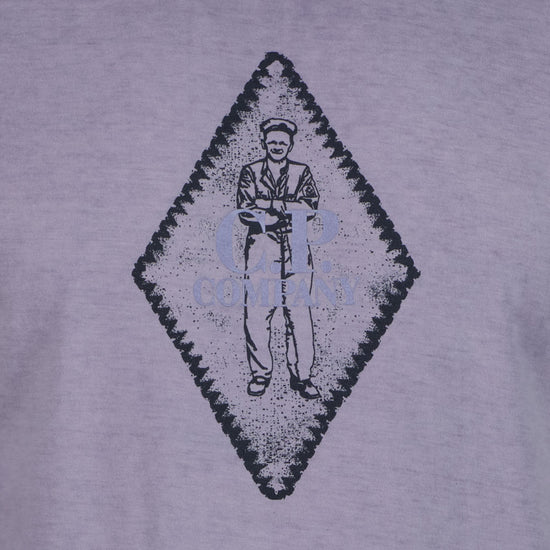 C.P. Company Sailor Logo Print Re-Colour T-Shirt - Casual Basement