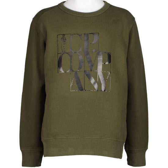C.P. Junior Grid Logo Print Sweatshirt - Casual Basement