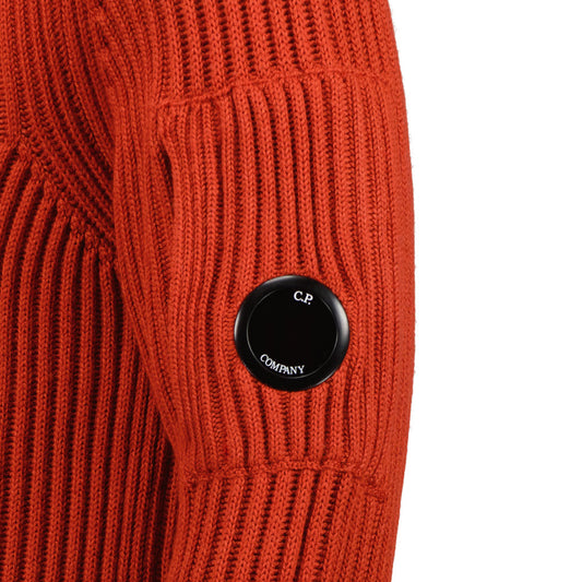 C.P. Merino Wool Ribbed Crew Neck Lens Knit - Casual Basement