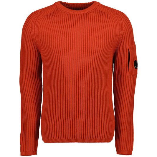 C.P. Merino Wool Ribbed Crew Neck Lens Knit - Casual Basement