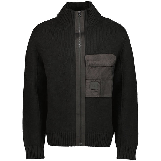 Lambswool Mixed Zip Cardigan - Casual Basement