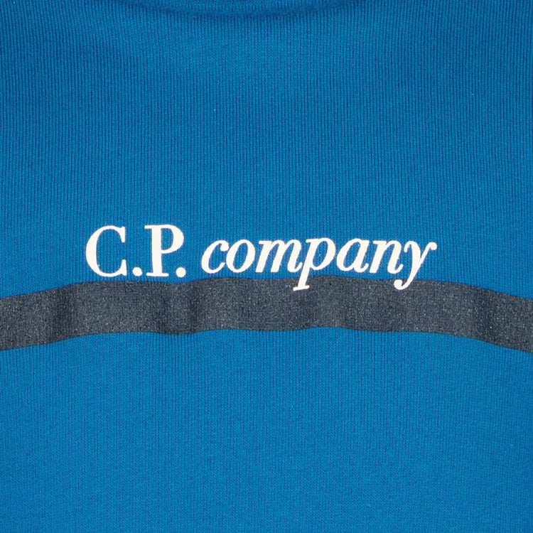 C.P. Junior Italic Stripe Logo Hoodie - Casual Basement