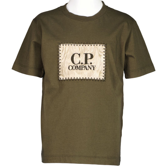 C.P. Junior Nylon Patch Logo T-Shirt - Casual Basement