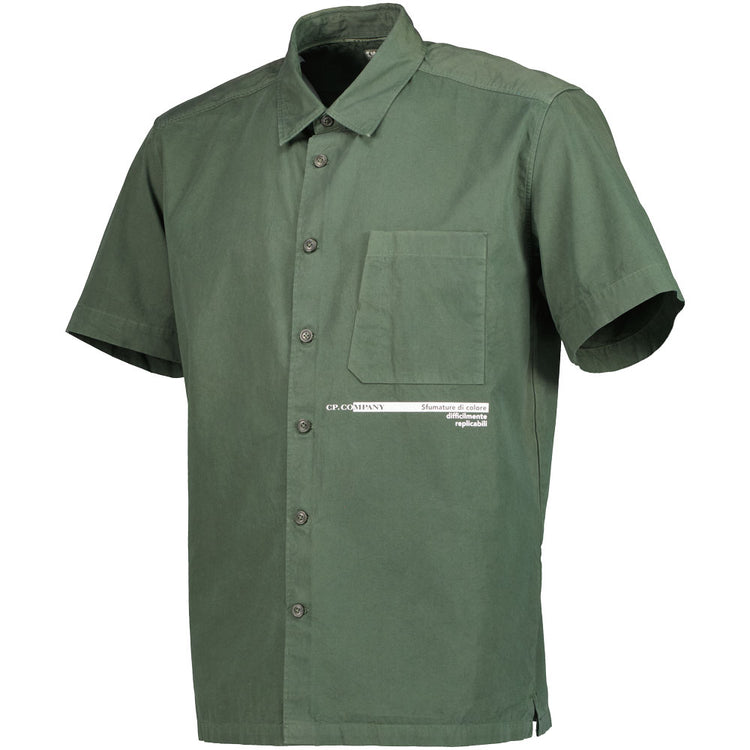 C.P. Short Sleeve Heavy Gabardine Shirt - Casual Basement