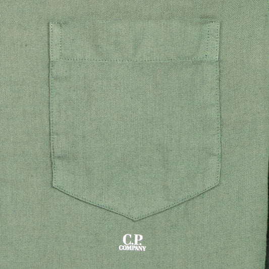 C.P. Short Sleeve Linen Shirt - Casual Basement