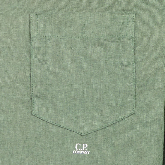 C.P. Short Sleeve Linen Shirt - Casual Basement