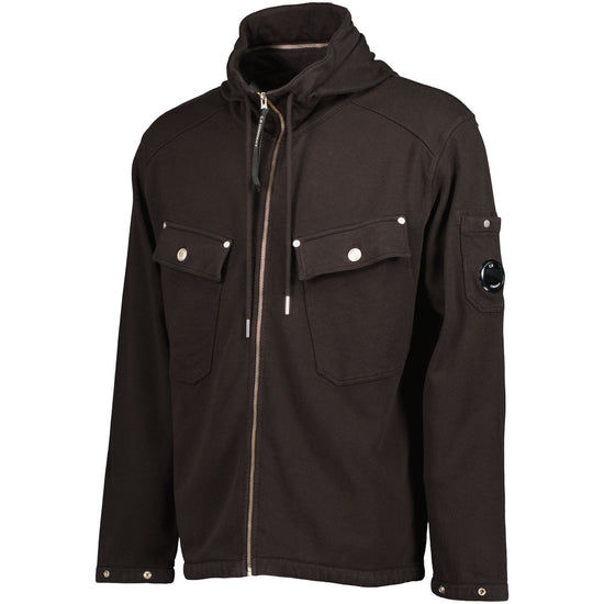 C.P. Hooded Openend Fleece Lens Zip Cardigan - Casual Basement