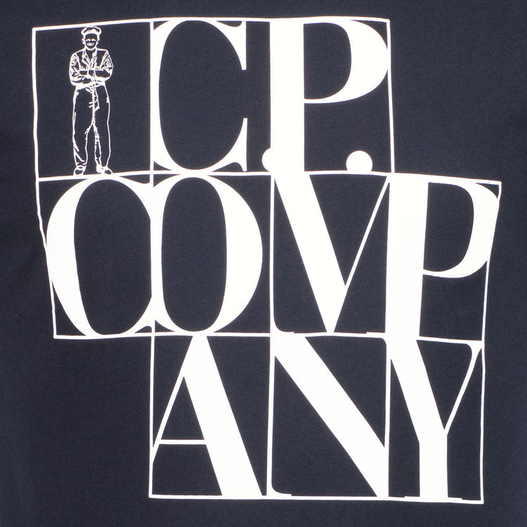C.P. Grid Logo Jersey T-Shirt - Casual Basement