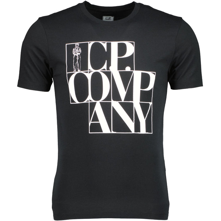 C.P. Grid Logo Jersey T-Shirt - Casual Basement