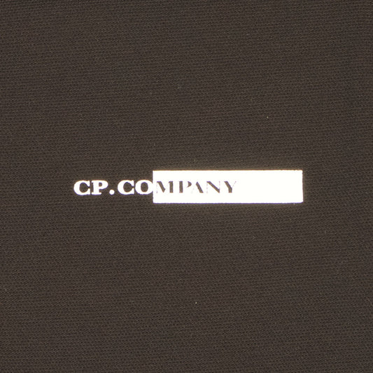 C.P. Micronet Piqué Button Up Logo Print T-Shirt - Casual Basement